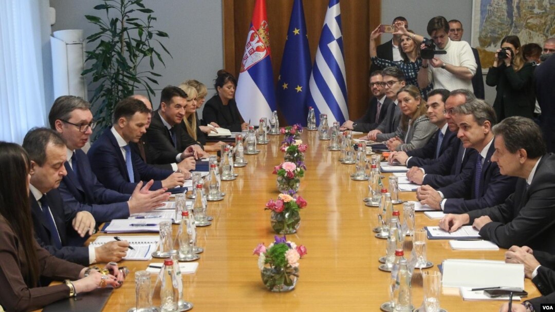 plenarni sastanak delegacija Srbije i Grčke, koje su predvodili predsednik Srbije i predsednik Vlade Grčke (foto: FoNet)