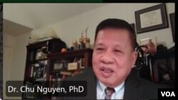 TS. Nguyễn Văn Chữ thuyết trình tại hội thảo trực tuyến về "Nền kinh tế phi thị trường của Việt Nam" do Liên minh vì Dân chủ cho Việt Nam tổ chức, ngày 10/7/2024.
