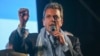 El ministro de Economía de Argentina y candidato presidencial, Sergio Massa, habla tras conocerse los resultados de las elecciones generales del domingo en Buenos Aires el 22 de octubre.