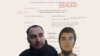 An image of Tim Stigal, left, taken from a REN TV video and a photo of Amin Stigal taken from an FBI wanted poster are added to an image of a legal document. 