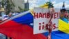 Trabajadores venezolanos exigen salarios digno durante una movilización por el Día Internacional del Trabajador. 
