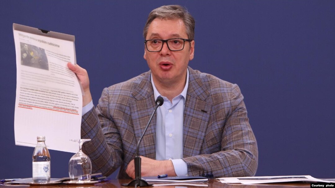 Obraćanje građanima predsednika Srbije Aleksandra Vučića, u Beogradu, 11. avgusta 2024. (Foto: FoNet)