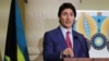 Premye Minis Kanadyen Justin Trudeau pran la pawol pandan yon konferans pou lapres apre patisipasyon li nan rankont CARICOM nan, nan Nassau, Bahamas, 16 Fevriye 2023. 