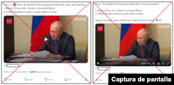 Capturas de la desinformación en X.