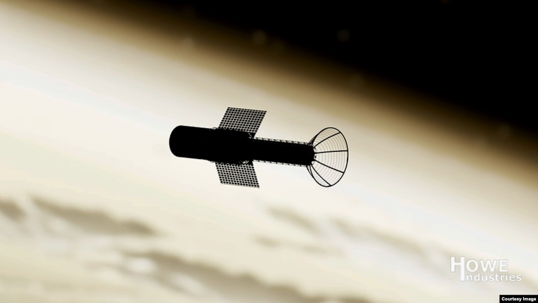 This image shows an artist's concept of the Pulsed Plasma Rocket, which is being developed by Arizona-based company Howe Industries. (Image Credit: Howe Industries)