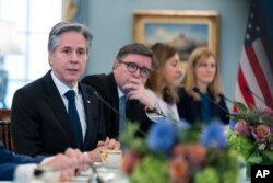 Državni sekretar SAD Entoni Blinken govori tokom sastanka sa šefom diplomatije Evropske unij Žozepom Boreljom, u Stejt dipartmentu, 13. marta 2024. u Vašingtonu.