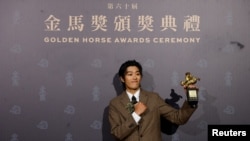 洪昰顥以電影《周處除三害》獲得金馬獎第60屆最佳動作設計獎。（2023年11月25日）