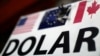 La palabra "dólar" se muestra en una casa de cambio de divisas en la Ciudad de México, 16 de diciembre de 2019.
