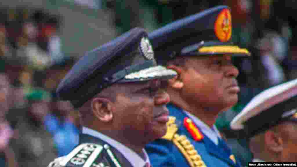 Wasu daga cikin shugabanin gwamantin Najeriya a Filin Eagle Square Three Arms Zone dake Abuja, Ranar Litinin 1 daga Watan Oktoba shekarar 2018.