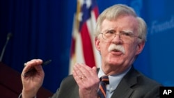 National Security Advisor John Bolton unveils the Trump Administration's Africa Strategy at the Heritage Foundation in Washington, Dec. 13, 2018. 