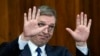 Predsednik Srbije Aleksandar Vučić tokom rasprave u Skupštini Srbije (Foto: AP/Darko Vojinović)