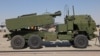 FILE - A U.S. M142 HIMARS rocket launcher is parked on the tarmac at the 2021 Dubai Airshow in the Gulf emirate, Nov. 15, 2021. 