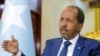 FILE - Somalia's President Hassan Sheikh Mohamud speaks during a Reuters interview inside his office at the presidential palace in Mogadishu, Somalia, May 28, 2022. 