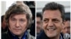 Combinación fotográfica de los candidatos a la presidencia de Argentina el 19 de noviembre de 2023. A la izquierda Javier Milei y a la derecha Sergio Massa.