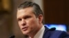 特朗普提名的新任國防部長人選皮特·海格塞斯(Pete Hegseth)出席參議院軍事委員會有關他的人事提名確認聽證會。 (2025年1月14日，法新社)