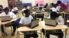 Students at the all-girl Excel Academy in Washington, D.C. (J. Taboh/VOA)