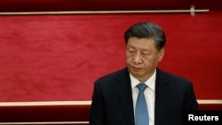 中國領導人習近平在北京人大會堂舉行的全國政協會議開幕式上。 （2023年3月4日）