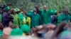Rais Magufuli na Januari Makamba wakati wa kampeni za uchaguzi wa rais September 2015. 