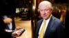 FILE - Senator Jeff Sessions (R-AL) arrives in the lobby of Republican president-elect Donald Trump's Trump Tower in New York.