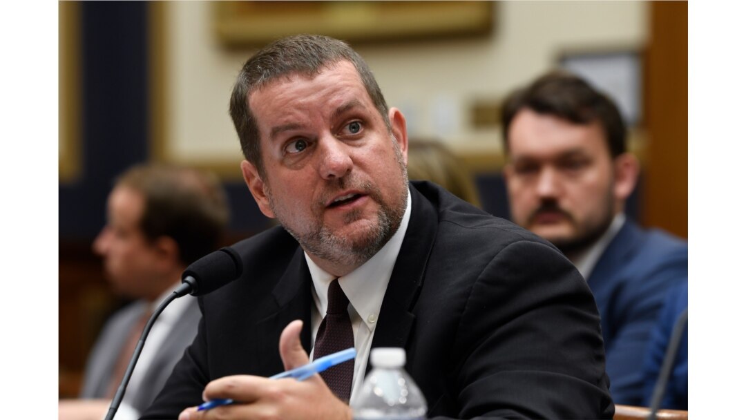 FILE - Senior Cybersecurity Adviser at the Department of Homeland Security Matthew Masterson testifies on Capitol Hill in Washington, Oct. 22, 2019.