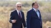 President Joe Biden and Gila River Indian Community Governor Stephen Roe Lewis are pictured at the Gila Crossing Community School, Oct. 25, 2024, in Laveen, Ariz. 