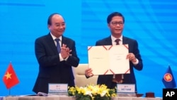 區域全面經濟夥伴關係協定（RCEP）簽署儀式。 （2020年11月15日）