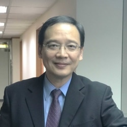 位於台北的台灣經濟研究院景氣預測中心研究員邱達生 （邱達生提供照片）