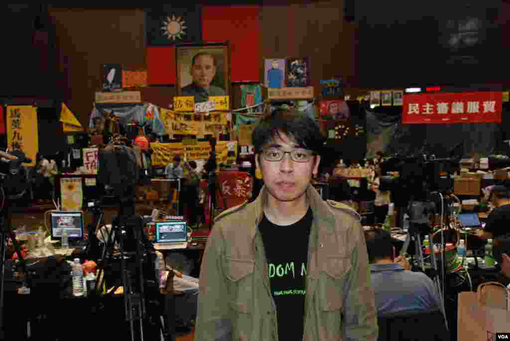 前香港學聯秘書長陳樹暉表示,台灣太陽花學運對香港有可能發生的佔中行動有參考價值