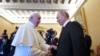 Russian President Vladimir Putin meets with Pope Francis at the Vatican, July 4, 2019. 