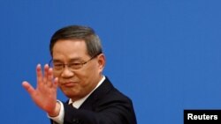 中國新任國務院總理李強2023年3月13日舉行上任以來首次記者會。（路透社）