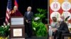 流亡西藏精神領袖達賴喇嘛在華盛頓美利堅大學(American University)舉行公開演說。