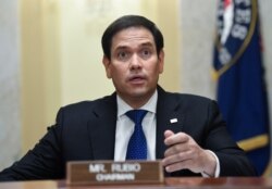 資料照片：魯比奧參議員在參議院的一次聽證會上講話。（2020年6月10日）