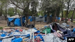 Лагерь мигрантов в Матаморосе, штат Тамаулипас, Мексика, на границе с Браунсвиллем, штат Техас, США, 29 февраля 2024 года