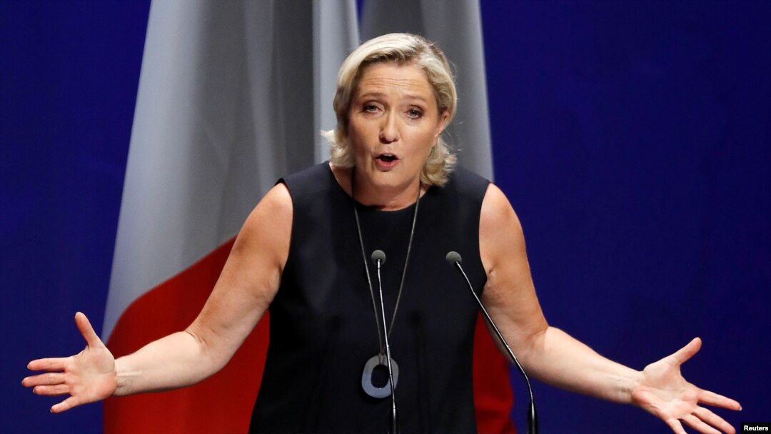 Liderka Nacionalnog Fronta Marin Le Pen.
