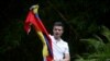 Venezuela's opposition leader Leopoldo Lopez, granted house arrest after more than three years in jail, salutes supporters in Caracas, Venezuela, July 8, 2017.