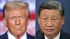 美國當選總統特朗普（Donald Trump，左）與中國最高領導人習近平（右）。