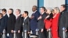 Los secretarios de Defensa de EEUU y Corea del Sur, Lloyd Austin y Shin Won-sik, asisten a una ceremonia antes de una reunión ministerial del Comando de la ONU (UNC) para la península de Corea en Seúl, el 14 de noviembre de 2023.