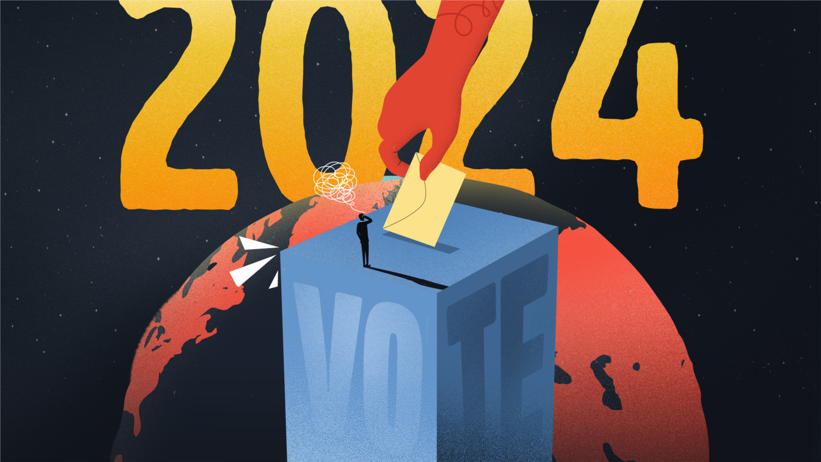 Illustration global elections in 2024