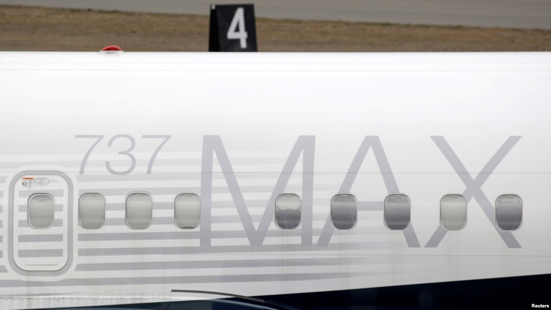 FILE -- A Boeing 737 MAX 8 aircraft is parked at a Boeing production facility in Renton, Washington, U.S., March 11, 2019. 
