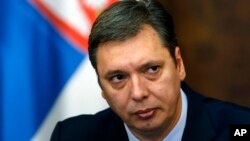 Arhiva - Premijer i novoizabrani predsednik Srbije, Aleksandar Vučić (AP Photo/Darko Vojinović)