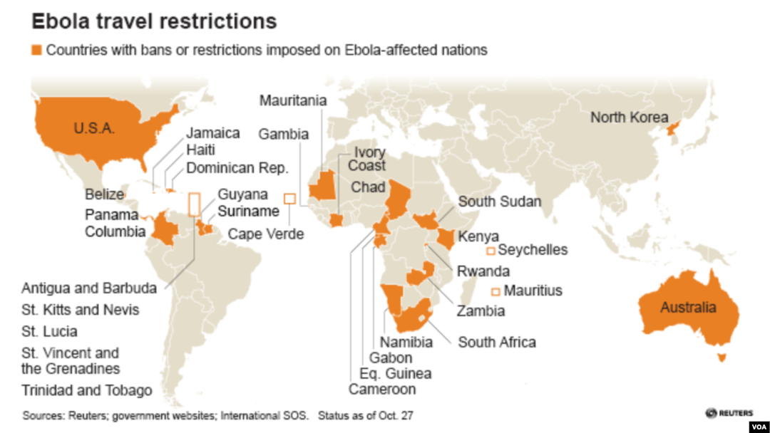 Ebola travel restrictions