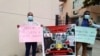 Jornalistas protestam contra investigações junto da Procuradoria-Geral da República, Luanda, Angola (Foto de Arquivo)
