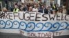 Ciudadanos daneses cuando realizaban una marcha en solidaridad con los refugiados que llegaban a su país en septiembre de 2012.