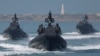 台灣海軍春節期間在高雄海域舉行軍演. (2024年1月31日)
