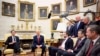 Президент Дональд Трамп принимает генерального секретаря НАТО Марка Рютте в Овальном кабинете. Белый дом, 13 марта 2025 г. 