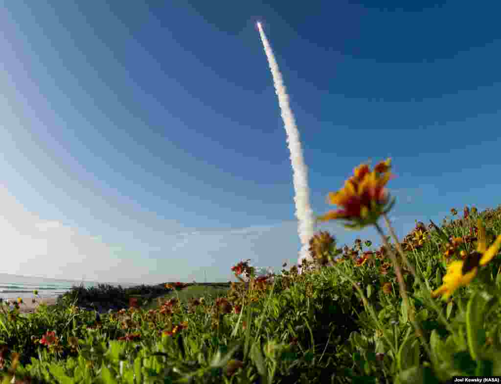 A United Launch Alliance Atlas V rocket with NASA’s Mars 2020 Perseverance rover onboard launches from Space Launch Complex 41, at Cape Canaveral Air Force Station in Florida.