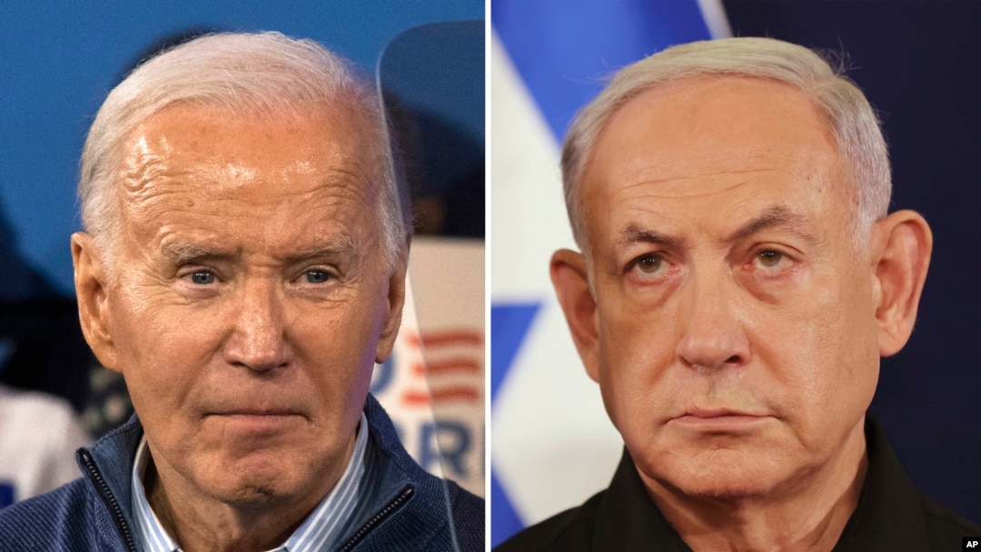 美國總統拜登（Joe Biden，左）與以色列總理內塔尼亞胡（Benjamin Netanyahu）（美聯社）