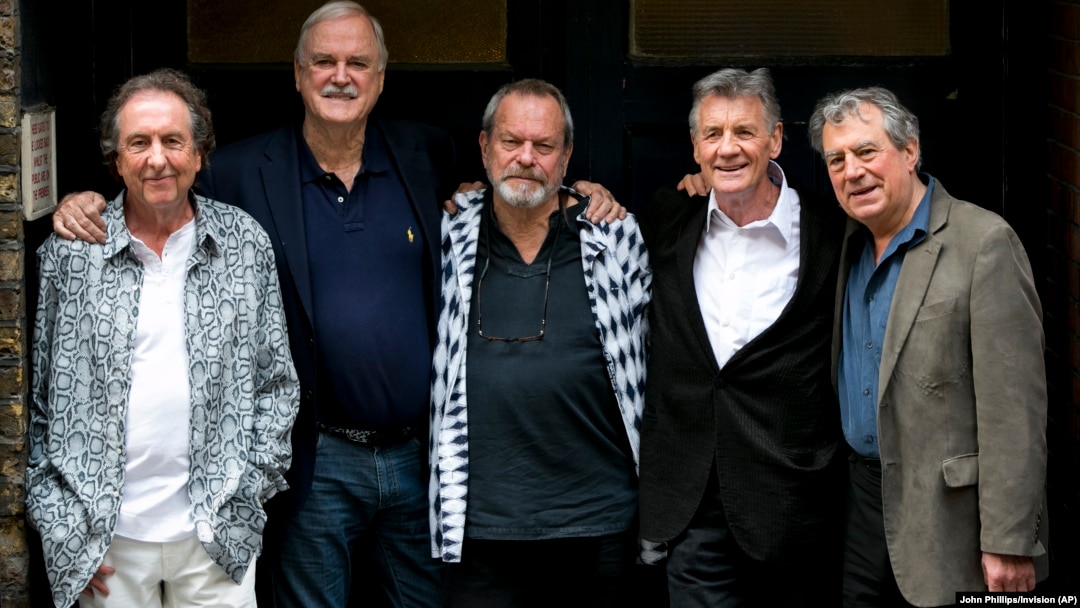 Članovi Letećeg cirkusa Montija Pajtona: Erik Ajdl, Džon Kliz, Teri Gilijam, Majkl Pejlin i Teri Džons (s leva) (Foto: AP/John Phillips/Invision)