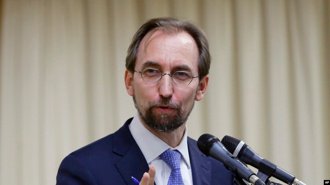 FILE - U.N. High Commissioner for Human Rights Zeid Ra’ad Al Hussein.