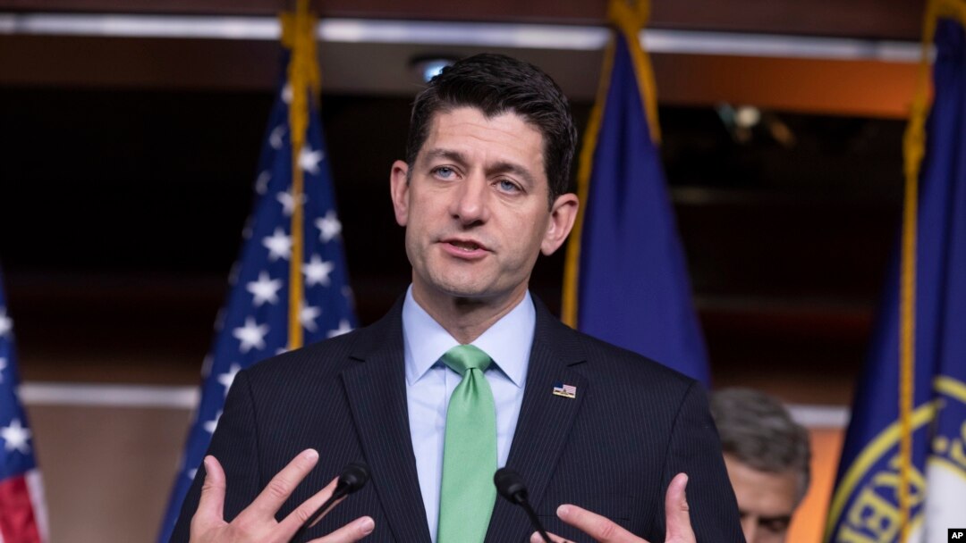 Speaker of the House Paul Ryan, R-Wis., takes questions from reporters following a closed-door GOP meeting on immigration, on Capitol Hill in Washington, June 13, 2018. Ryan says compromise legislation is in the works on immigration that has an "actual chance at making law and solving this problem." 